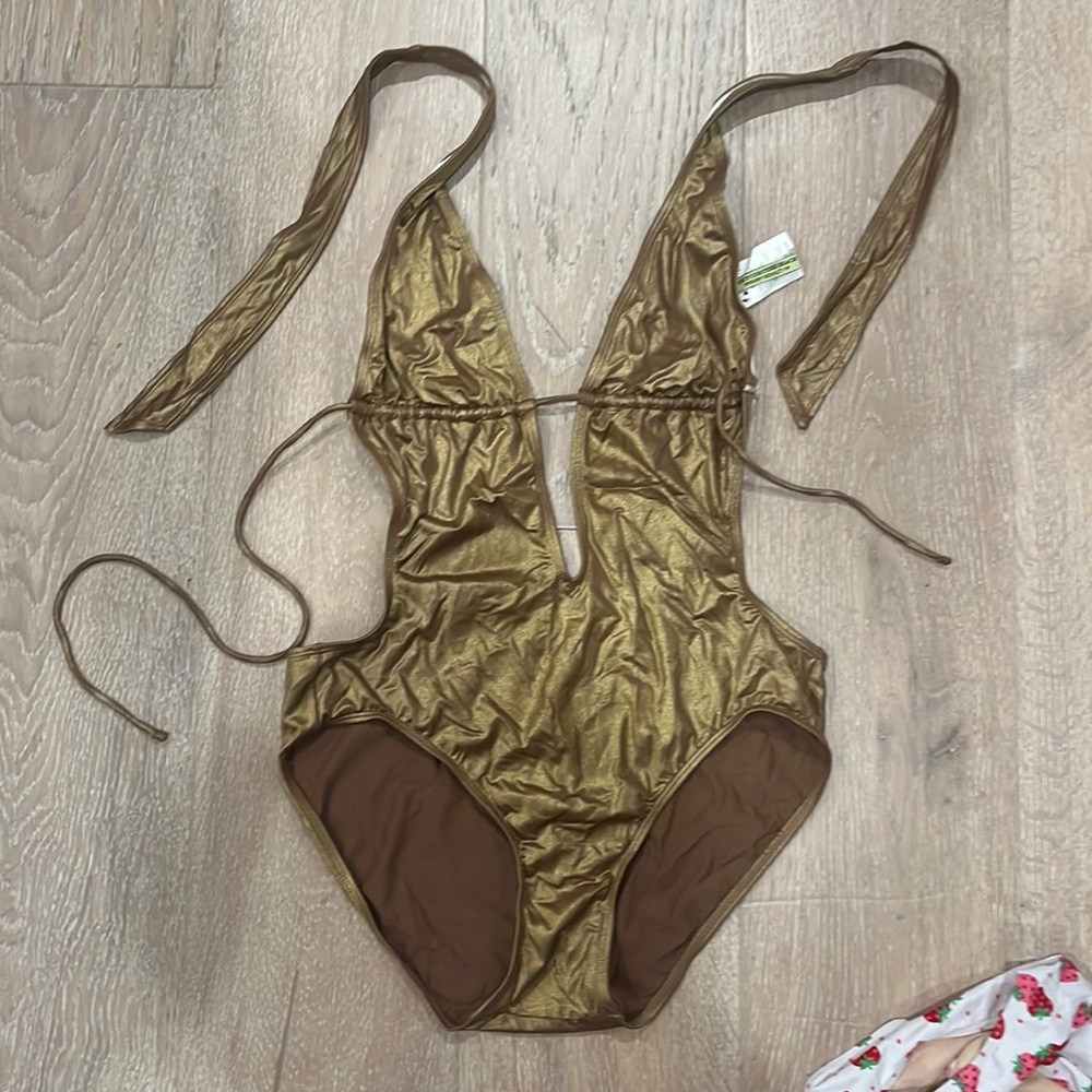 Juicy couture metallic bathing suit